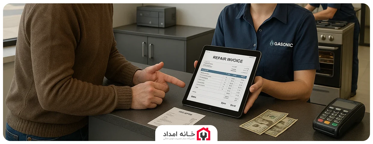 هزینه تعمیرات نمایندگی گاسونیک